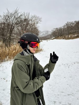 Men's Ski Jacket, Warm Insulated Winter Snow Coat, Lightweight Waterproof Breathable Hooded Jacket with Pockets