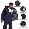 PRO Men's Fishing Rain Suit - 3-Layer Waterproof Breathable Wader Set Jacket&Bib Pant,Foul Weather Gear