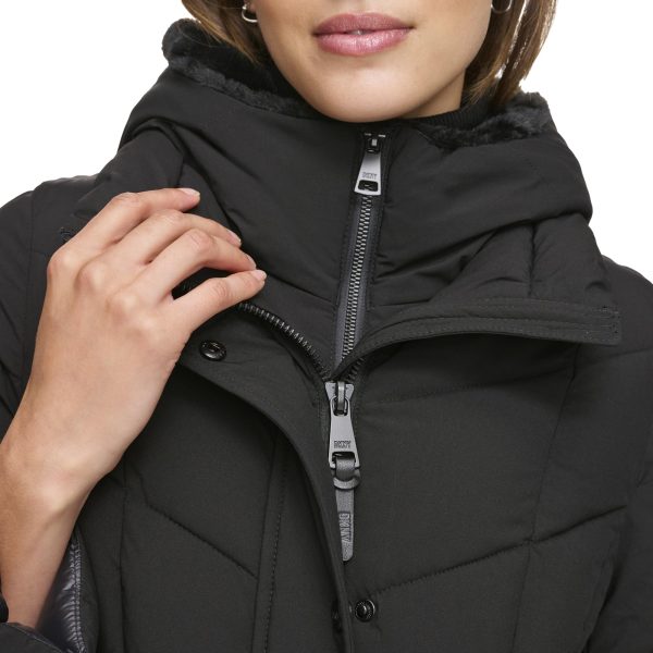 Womens Bib-front Long Puffer