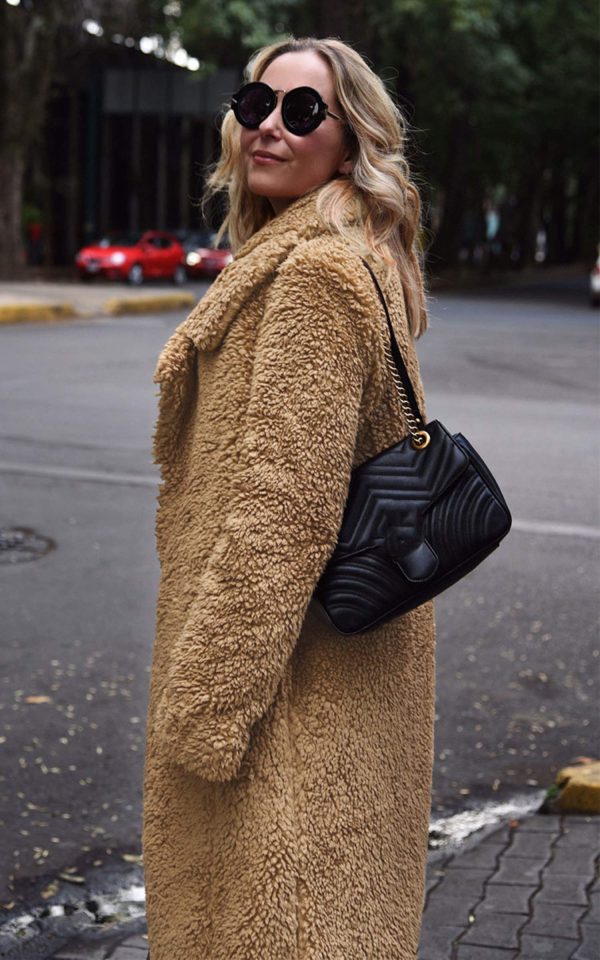 Women's Fuzzy Fleece Lapel Open Front Long Cardigan Coat Faux Fur Warm Winter Outwear Jackets