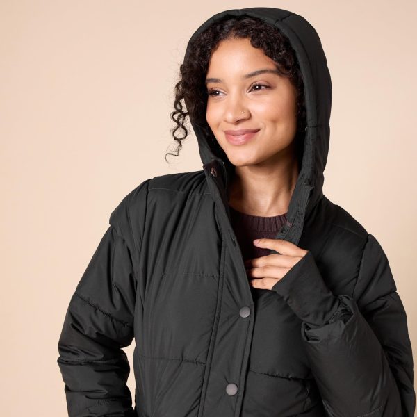 Women's Heavyweight Quilted Long-Sleeve Hooded Puffer Coat (Available in Plus Size)