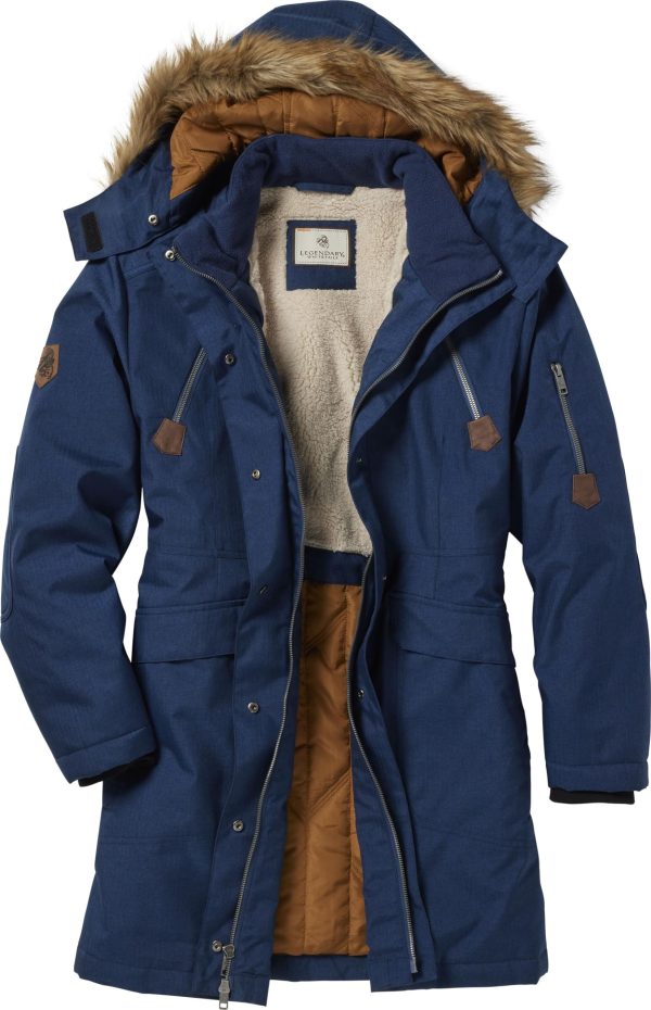 Women's Water Resistant Anchorage Parka Winter Coat with Removable Hood