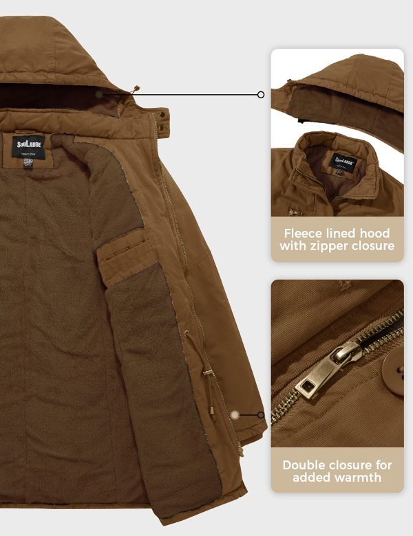 Women's Winter Plus Size Thickened Cotton Coat with Detachable Hood