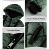 Women Long Heavy Puffer Coat Diamond Quilted Thermal Thicken Winter Parka Windproof Jacket with Hood