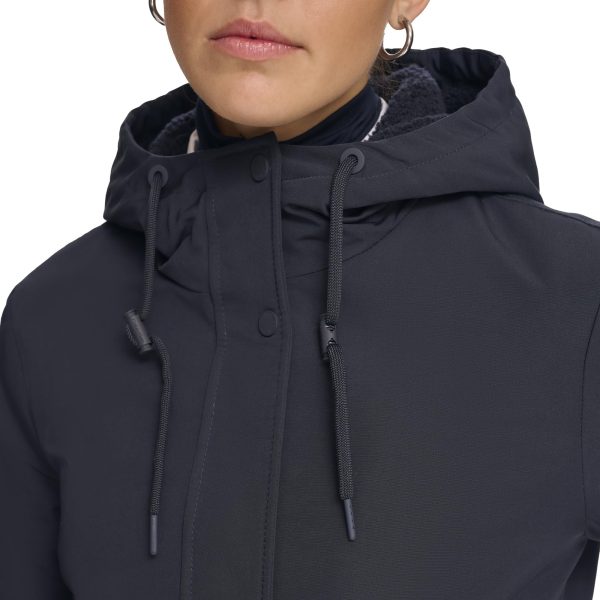 Women's Long Water-Resistant Rain Jacket