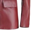 Genuine Soft Leather Blazer Women, Classic 2-Button Design, Casual Suit Style Real Lambskin Leather Jacket