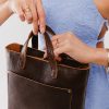 Mini Crossbody Tote Bag for Women – Handmade from the Finest Full-Grain Hides – Adjustable Strap