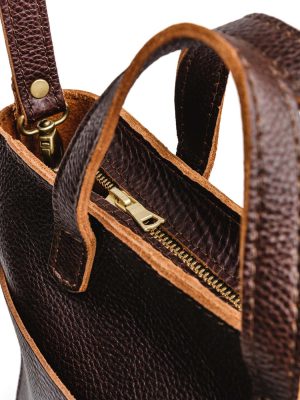 Mini Crossbody Tote Bag for Women – Handmade from the Finest Full-Grain Hides – Adjustable Strap