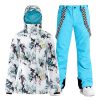 Women's Ski Jacket and Pants Waterproof Windproof Snowsuit Snowboarding Coat Insulated Warm Winter
