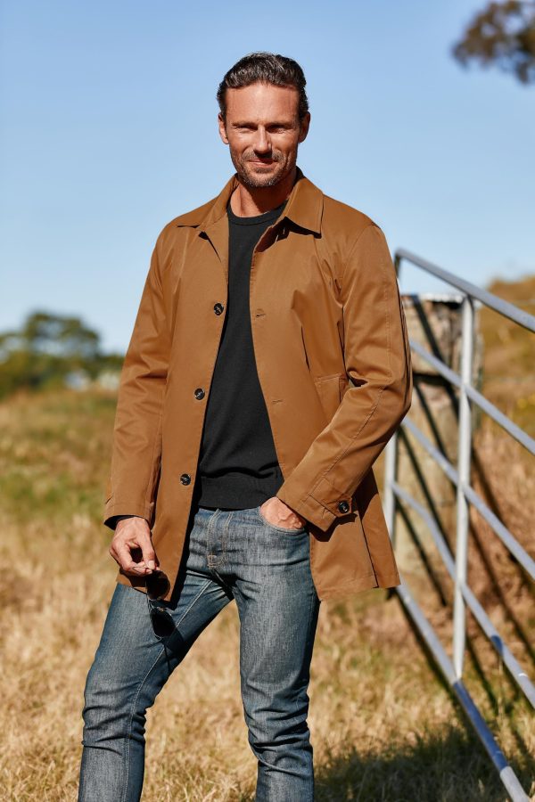 Mens Trench Coat Single Breasted Casual Spread Collar Windbreak Jacket Long Classic Business Overcoat