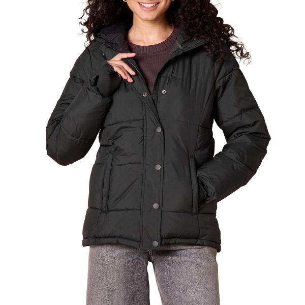 Women's Heavyweight Quilted Long-Sleeve Hooded Puffer Coat (Available in Plus Size)