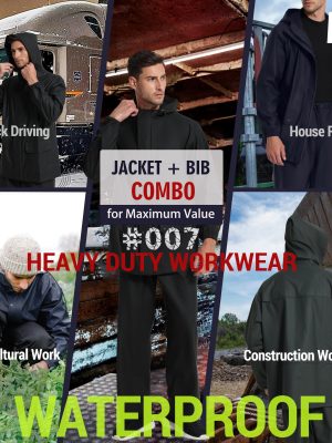 2 Pieces Waterproof Rain Suit & Multi-Pocket Lightweight and Durable & Unisex &Ideal for Outdoor Fishing