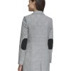 Women's Long Plaid Fitted Single Button Blazer