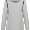 Women's Plus Size Casual Zip Up Hoodie Long Tunic Sweatshirts Fleece Jackets