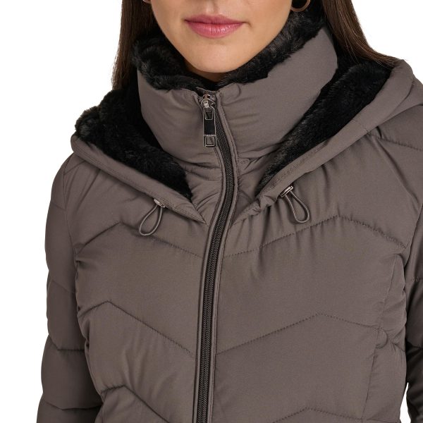 Women's Long Chevron Bib-Front Lightweight Jacket
