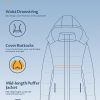 Women's Thicken Sherpa Winter Coat Puffy Warm Snow Jacket With Removable Hood