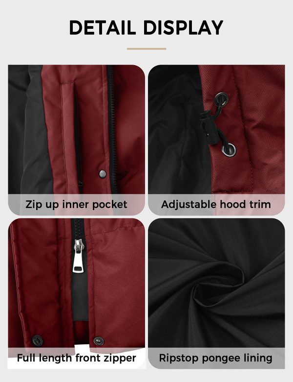 Women's Plus Size Winter Long Quilted Thicken Puffer Coat with Faux Fur Hood