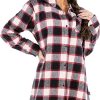 Real Essentials 3 Pack:Women's Nightgown, Funny V-Neck Sleep Shirt for Women
